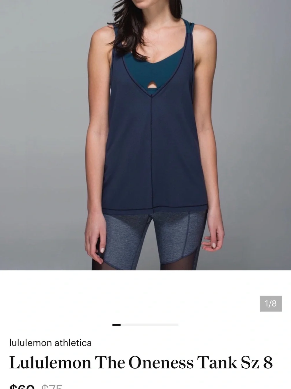lululemon athletica Navy & Teal Layered V-Neck Strappy Tank